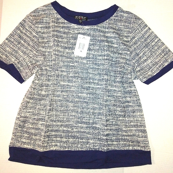 NWT☆POOF!☆NY☆Plus Size 1X Navy Casual/ Dressy 2pc Skirt Top Set☆Made in USA - Picture 4 of 16